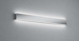 Wandlamp Vis led, chroom met acryl glas 90 cm