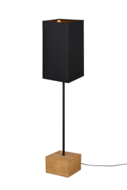 Trio lighting vloerlamp Woody, zwart met hout