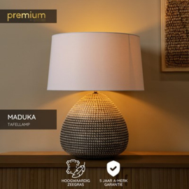 Lucide MADUKA - Tafellamp - Ø 45 cm - 1xE27 - Naturel