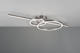Trio lighting plafondlamp Montilla led, mat nikkel incl. afstandsbediening