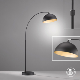 Fischer & Honsel vloerlamp Leitung, zwart