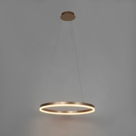 Qazqa hanglamp Anello led, goud  incl. switch dimmer 60 cm