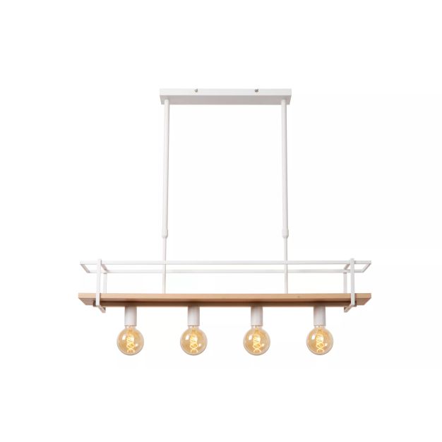 Lucide hanglamp Milonga, 4-lichts wit