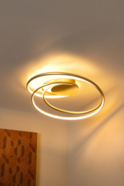 Lucide SARDANA - Plafonnière - LED Dimb. - 1x54W 2700K - Mat Goud / Messing