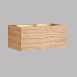 Fischer & Honsel wandlamp Shine wood led, eiken 23 cm