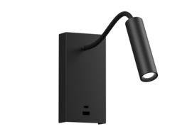 Berla wandlamp BW0016B led, zwart incl. switch dimmer