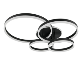 Trio lighting plafondlamp Drake led,  mat zwart