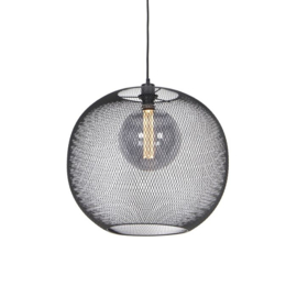 Qazqa  hanglamp Mesh Ball, zwart 50 cm