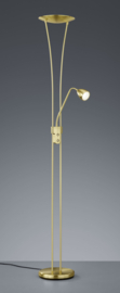 Trio lighting vloerlamp Arizona led, 2-lichts mat messing