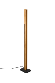 Trio lighting vloerlamp Kerala led, zwart met hout