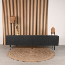 Label 51 Tv-Meubel Cotia, zwart mangohout 220 cm