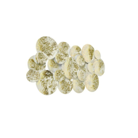 Qazqa wandlamp Hikina, 2-lichts goud-wit