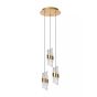 Lucide hanglamp Kligande led, 3-lichts mat goud/messing