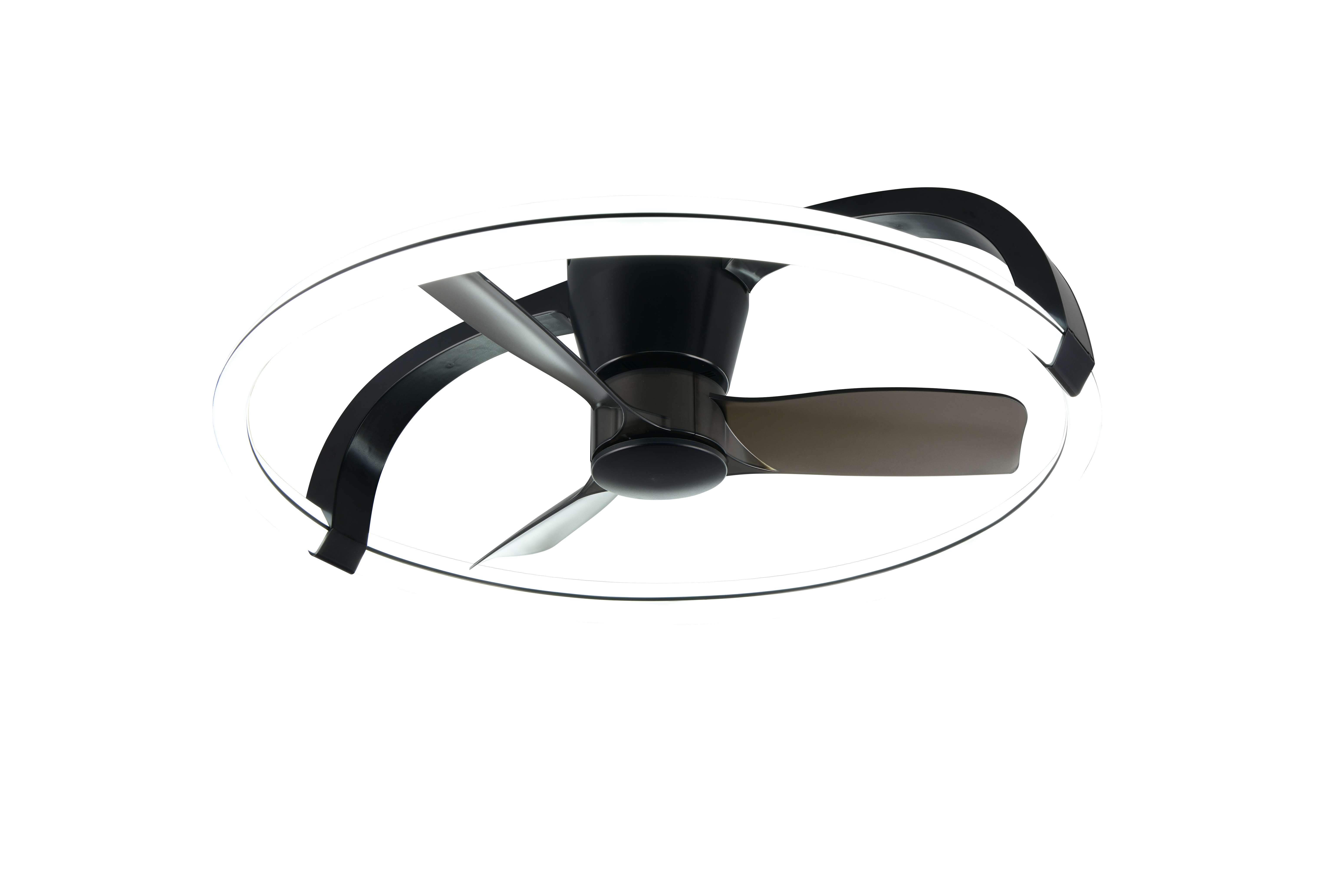 Trio lighting plafond ventilator Stockholm led, zwart
