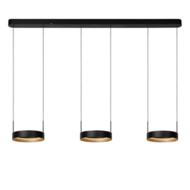 Lucide Lucide RADIANT - Hanglamp - LED Dimb. - CCT - 3x18,6W 2200K/3000K - Zwart