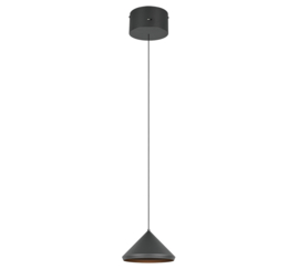 Trio lighting  hanglamp Laguna led, 1-lichts zwart
