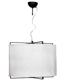 By Rydéns hanglamp Softy, zwart/wit 60 cm