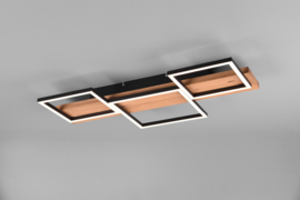 Trio lighting plafondlamp Harper led, 3-delig mat zwart incl. switch dimmer