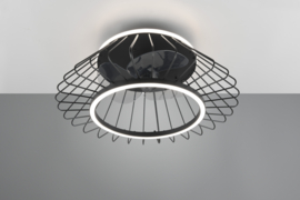 Trio lighting plafond ventilator Nybro led, zwart incl. afstandsbediening 50 cm