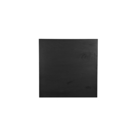 Label 51 Restauranttafel, zwart mangohout | zwart metaal 70x70 cm