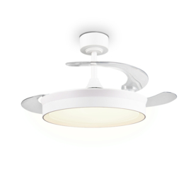 Trio lighting plafond ventilator Kerava led, wit incl. remote