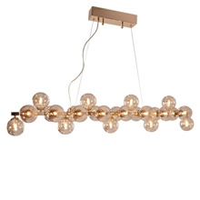 By Rydéns hanglamp Splendor,  gold met amber glas incl. ledbron