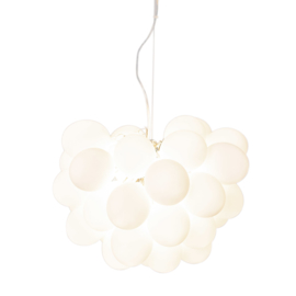 By Rydéns hanglamp Gross, chroom met wit glas incl. licht bron