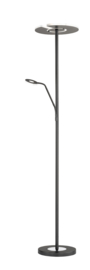 Fischer  & Honsel vloerlamp Dent led, 2-lichts zwart chroom