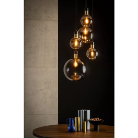 Lucide hanglamp Julius, 5-lichts rookglas
