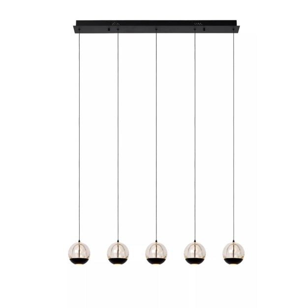 Lucide hanglamp Sentubal led, 5-lichts zwart 95 cm