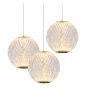 Lucide hanglamp Cintra, 3-lichts transparant rond