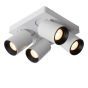 Lucide plafondspot Nigel led, 4-lichts wit