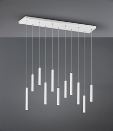 Trio lighting hanglamp Tubular led, 11-lichts wit
