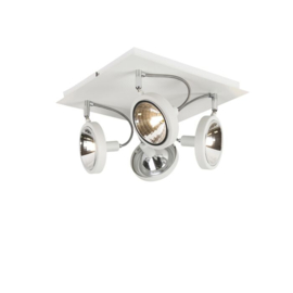 Qazqa plafondspot  Nox led, 4-lichts wit incl. licht bron