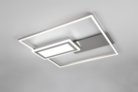 Trio lighting plafondlamp Spiro led, mat nikkel incl. switch dimmer