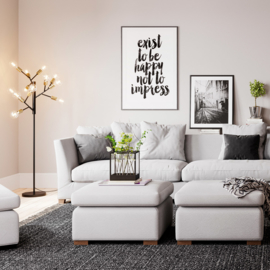 By Rydéns vloerlamp Heroes, zwart-goud