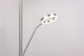 Trio lighting vloerlamp Willis led, 2-lichts mat nikkel