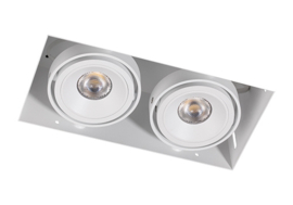 Berla plafondspot  inbouw BR0022W led, 2-lichts mat wit