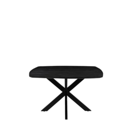Label 51 Eettafel Blake, zwart mangohout | zwart metaal 140 cm