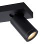 Lucide plafondspot Taylor led, 2-lichts zwart IP44