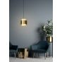 Lucide hanglamp Firmin, 1-lichts mat goud/messing 30 cm