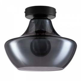 Plafondlamp Savoy  zwart, met Royal zwart glas