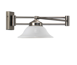 Old timerlight wandlamp Hoedkap, zwenkbaar opaal glas