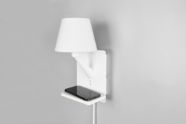 Trio lighting wandlamp Comfort, wit incl. usb