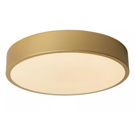 Lucide plafondlamp Unar led, mat goud-messing 30 cm incl. switch dimmer