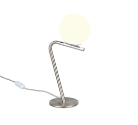 Trio Lighting tafellamp Flaming, mat nikkel