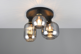 Trio lighting plafondlamp Diva led, 3-lichts zwart