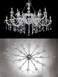 Light trend hanglamp Maria Theresa Chandelier, 12+6 lichts chroom