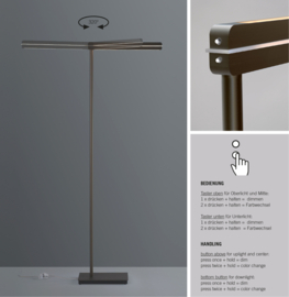 Bopp leuchten vloerlamp Switch led, brons