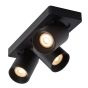 Lucide plafondspot Nigel led, 3-lichts zwart